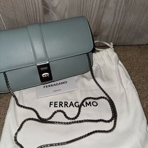 Salvatore Ferragamo arch mini leather crossbody bag lucky charm